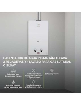 Calentador de paso Avera C12LNAT 12 l Gas natural