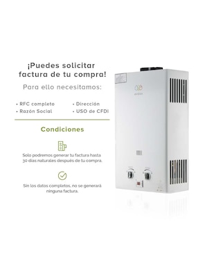 Calentador de paso Avera C12LNAT 12 l Gas natural