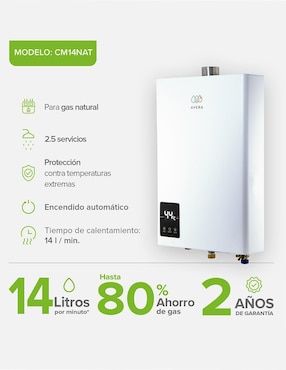 Calentador de paso Avera CM14NAT gas natural