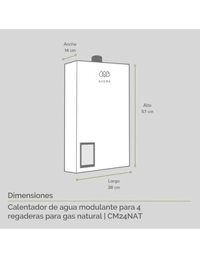 Calentador de paso Avera CM24NAT gas natural