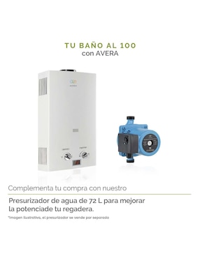 Calentador de paso Avera C16l 3 servicios 16 L gas Lp