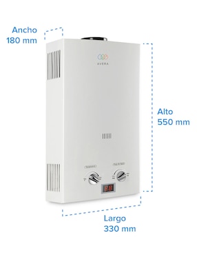 Calentador de paso Avera C12L 12 l Gas LP
