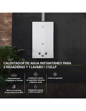 Calentador de paso Avera C12L 12 l Gas LP