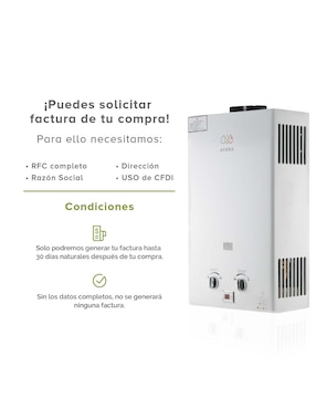 Calentador de paso Avera C12L 12 l Gas LP