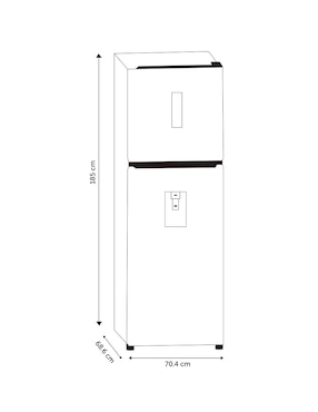 Refrigerador top mount Hisense 16 pies cúbicos inverter no frost RT16N6DDX