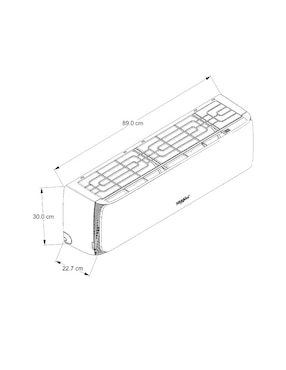 Aire acondicionado mini split Whirlpool frío 11000 BTU SWA3020Q 230 V