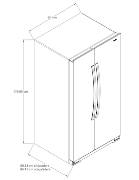 Refrigerador dúplex Whirlpool 25 pies cúbicos no frost WD5600S