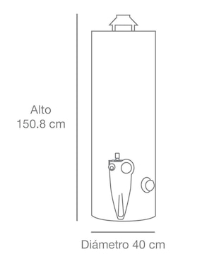 Calentador de depósito Rheem 439884 30 L gas natural