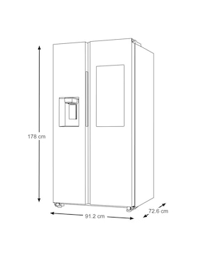 Refrigerador dúplex Samsung 22 pies cúbicos tecnología inverter y tecnología no frost RS22T5561B1/EM