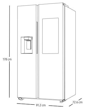 Refrigerador dúplex Samsung 22 pies cúbicos tecnología inverter y tecnología no frost RS22T5561S9/EM