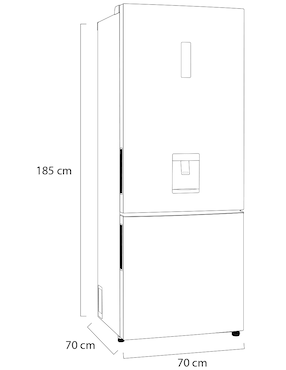 Refrigerador bottom mount LG 17 pies cúbicos no frost GB45SPP