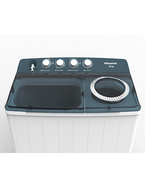 Lavadora doble tina Hisense 26 kg semiautomática carga superior WSA2601PX