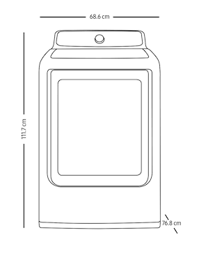 Secadora de gas Samsung de 24 kg con 8 ciclos DVG24A3200W/AX