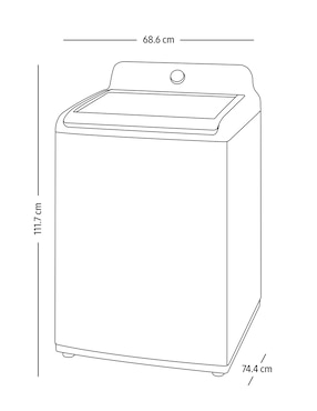 Lavadora Samsung 22 kg automática carga superior wa22a3350gw/ax