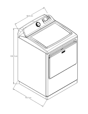 Secadora eléctrónica Maytag de 28 kg con 13 ciclos 7MMED7230LC