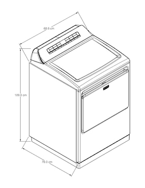Secadora de gas Whirlpool de 28 kg con 35 ciclos 7MWGD7120LW