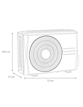 Aire acondicionado mini split Midea frío 12000 BTU MAS12C2ASP 220 V
