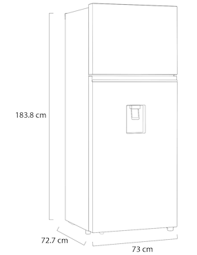 Refrigerador top mount LG 14 pies cúbicos inverter y no frost VT40WP
