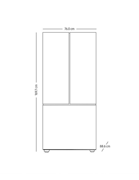 Refrigerador French door Samsung 22 pies cúbicos inverter y no frost y fábrica de hielo RF22A4110S9/EM