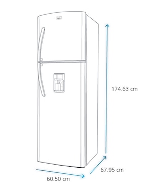 Refrigerador top mount Mabe 11 pies cúbicos tecnología no frost RMA300FZMERX0