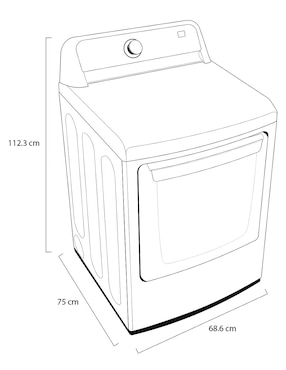 Secadora de gas natural/lp Lg de 25 kg con 8 ciclos Dt25Wtgk