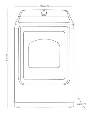 Secadora de gas lp Samsung de 24 kg con 10 ciclos DVG24A5370W/AX
