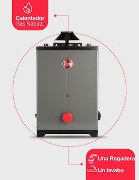 Calentador de paso Rheem 600090007 8 L gas natural