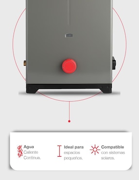 Calentador de paso Rheem 600090007 8 L gas natural