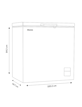 Congelador Hisense FC88D6CBX1 horizontal 9 pies cúbicos