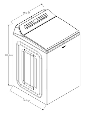 Lavadora Whirlpool 28 kg automática carga superior 7mwtw8127lw