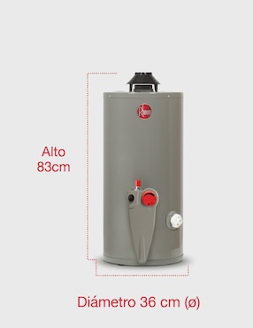 Calentador de depósito Rheem 29V10S/572192 38 L gas natural