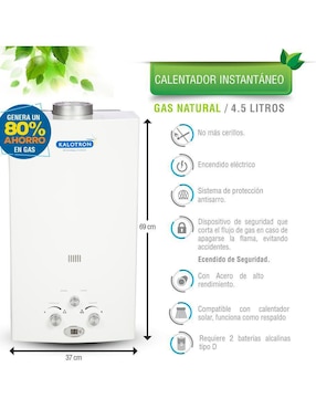 Calentador instantáneo Kalotron KA-INS-045GN-01 4 L gas natural
