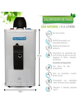 Calentador alta recuperación Kalotron KA-ARC-045GN-01 4.5 L gas natural