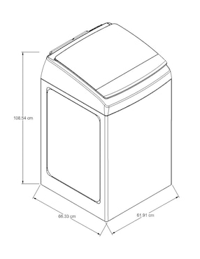 Lavadora Whirlpool 21 kg automática carga superior WW21BTAHME