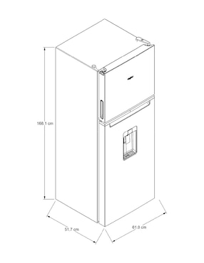 Refrigerador top mount Whirlpool 11 pies cúbicos xpert energy saver WT1143K