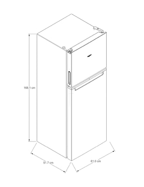 Refrigerador top mount Whirlpool 11 pies cúbicos xpert energy saver WT1130M