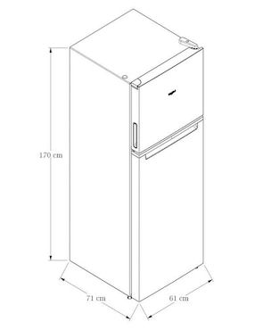 Refrigerador top mount Whirlpool 14 pies cúbicos WT-1431D
