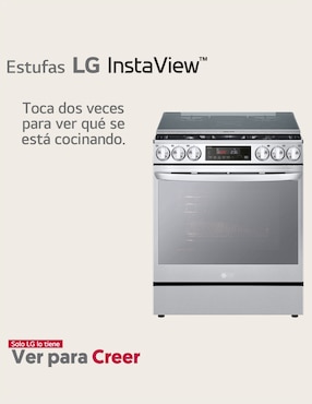 Estufa de piso a gas LP Lg Lupin 2 75.8 cm LRGL5847S de 6 quemadores
