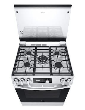 Estufa de piso a Electrónica Lg Lupin 2 76 cm LRGL5843S de 5 quemadores