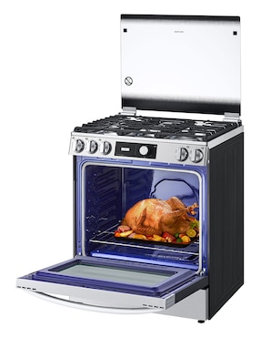 Estufa de piso a Gas LP Lg 76 cm LRGL5841S de 5 quemadores