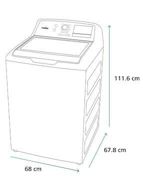 Lavadora Mabe 25 kg automática carga superior lmp75201wdab0