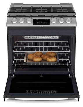 Estufa de piso a Gas LP Mabe Ultimate 72 cm EMH7614DATSS0 de 6 quemadores