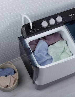 Lavadora doble tina Mabe semiautomática carga superior LMDX8124HBAB0