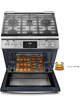 Estufa de piso a Gas LP Mabe Ultimate 72 cm EMH7614DATMSS0 de 6 quemadores