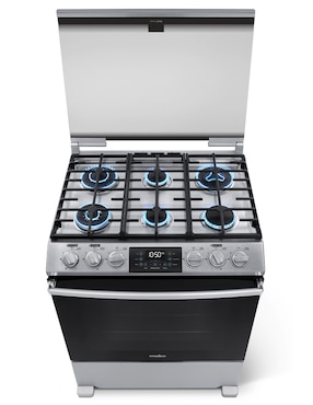 Estufa de piso a Gas LP Mabe Ultimate 72 cm EMH7614DATMSS0 de 6 quemadores