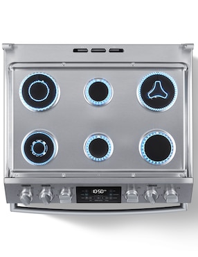 Estufa de piso a Gas LP Mabe Ultimate 72 cm EMH7614DATMSS0 de 6 quemadores