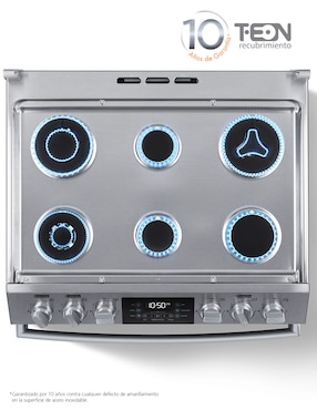 Estufa de piso a Gas LP Mabe Ultimate 72 cm EMH7614DATMSS0 de 6 quemadores