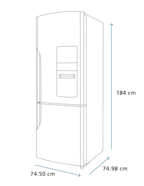 Refrigerador bottom mount Mabe 18 pies cúbicos Tecnología no frost RMB520IWMRP1