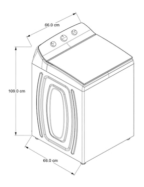 Lavadora Whirlpool 18 kg semiautomática carga superior 8mwtw1813mjm