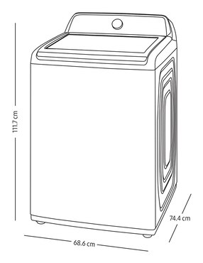Lavadora Samsung 21 kg automática carga superior WA21B3554GV/AX